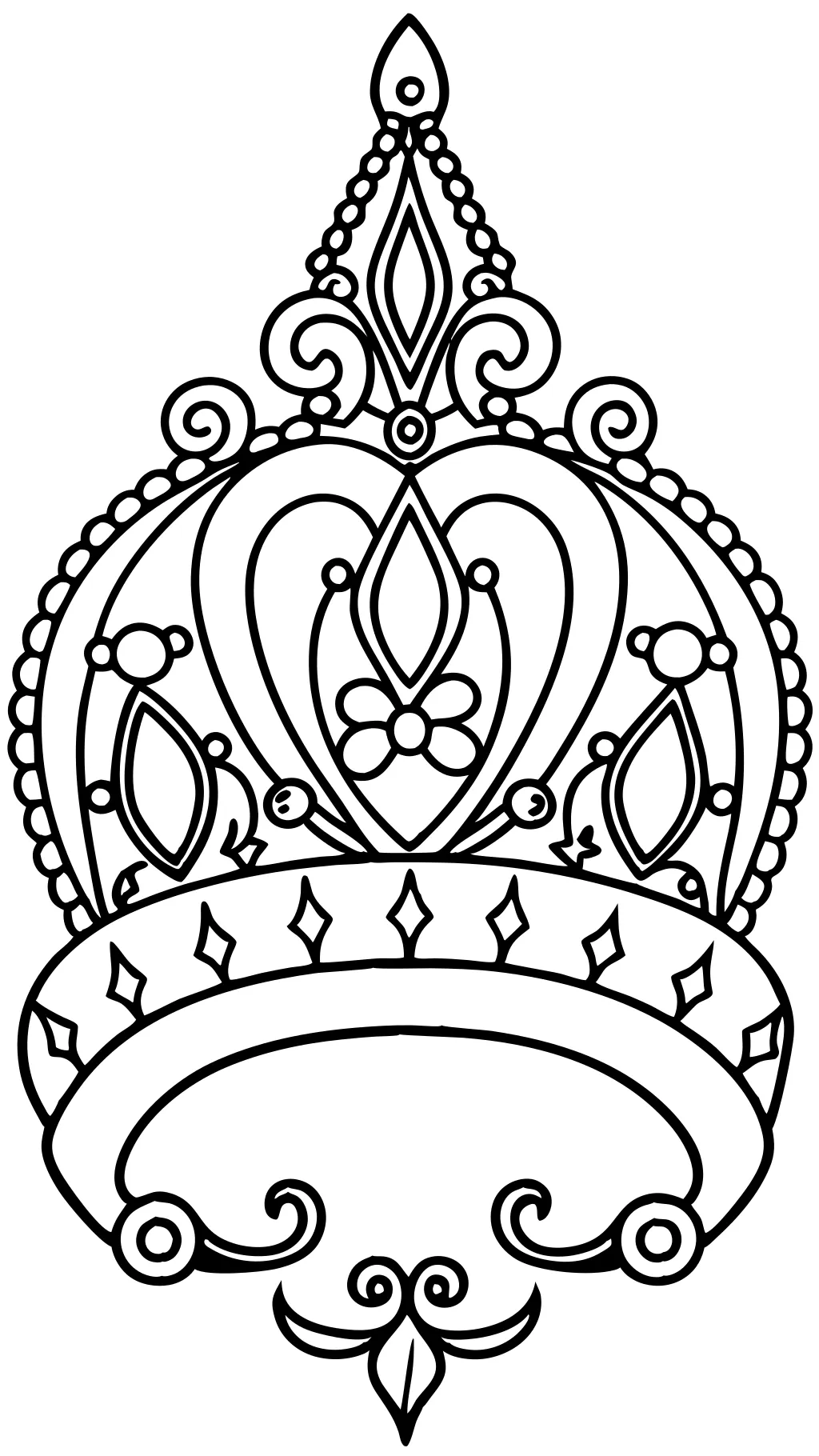 tiara coloring page